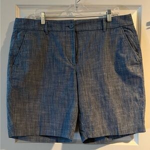LOFT Chambray Curvy Bermuda Women’s Shorts SZ 16
